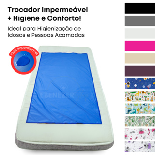 Trocador Impermeável Dupla Face Adulto E Infantil Protetor Higiênico Antialérgico Hospitalar Premium em Oferta na Shopee