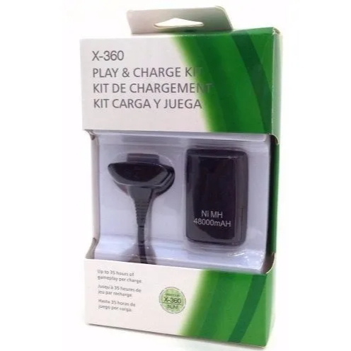 Carregador E Bateria Compatível p/ Controle Xbox360 48000mah Voltagem De Entrada X Box 360