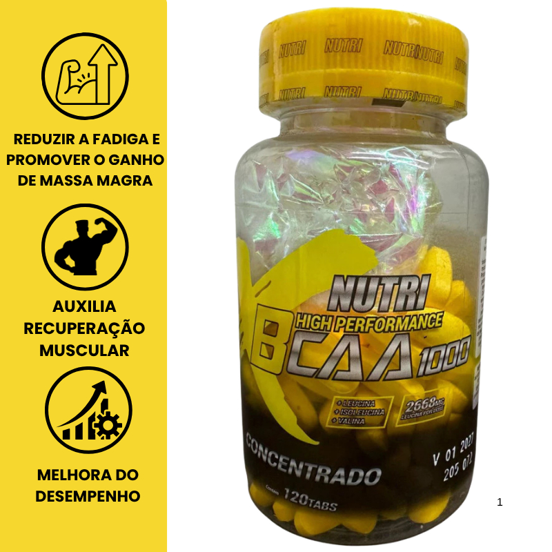 BCAA Concentrado 1000 X Nutri High Performance 120 Tabs