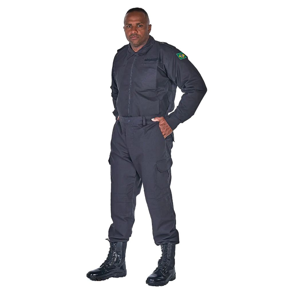 Farda Preta Manga Longa Rip Stop Vigilante