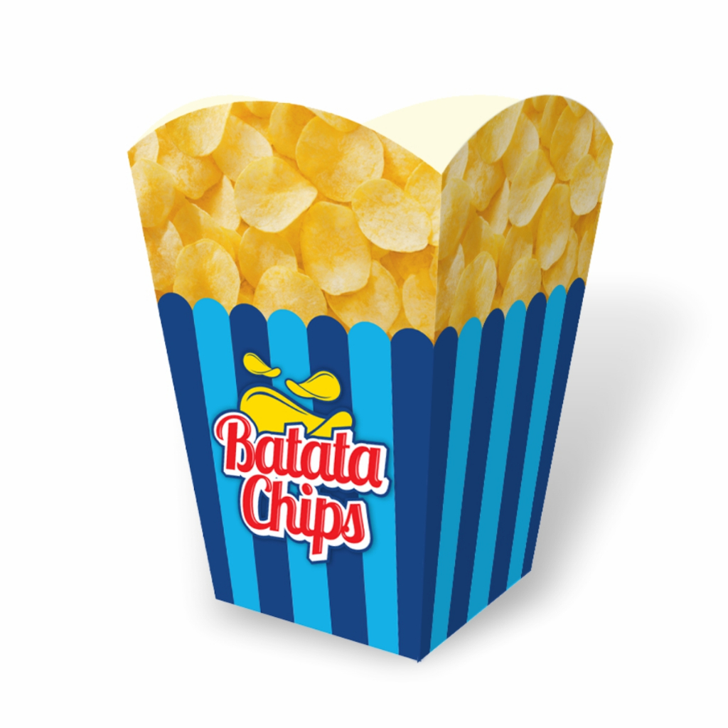 Embalagem De Papel Para Batata Chips Tamanho Médio (100un) em Oferta na Shopee