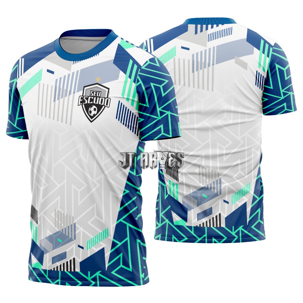 Camisa de futebol amador várzea com nome e numero personalizável mod 286