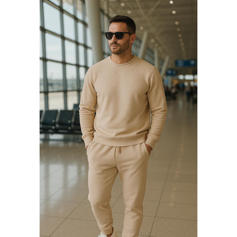 CONJUNTO MASCULINO MOLETOM FLANELADO GOLA CARECA BASICO CONFORTAVEL QUENTINHO PARA O INVERNOL em Oferta na Shopee