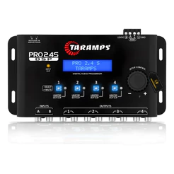 Processador de Audio Taramps Pro 2.4s Equalizador Crossover Limiter 4 canais Pro2.4 Preto