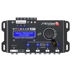 Processador De Áudio Digital Stetsom Stx2448 Bluetooth Equalizador para som automotivo Crossover Automotivo 2 Entradas 4
