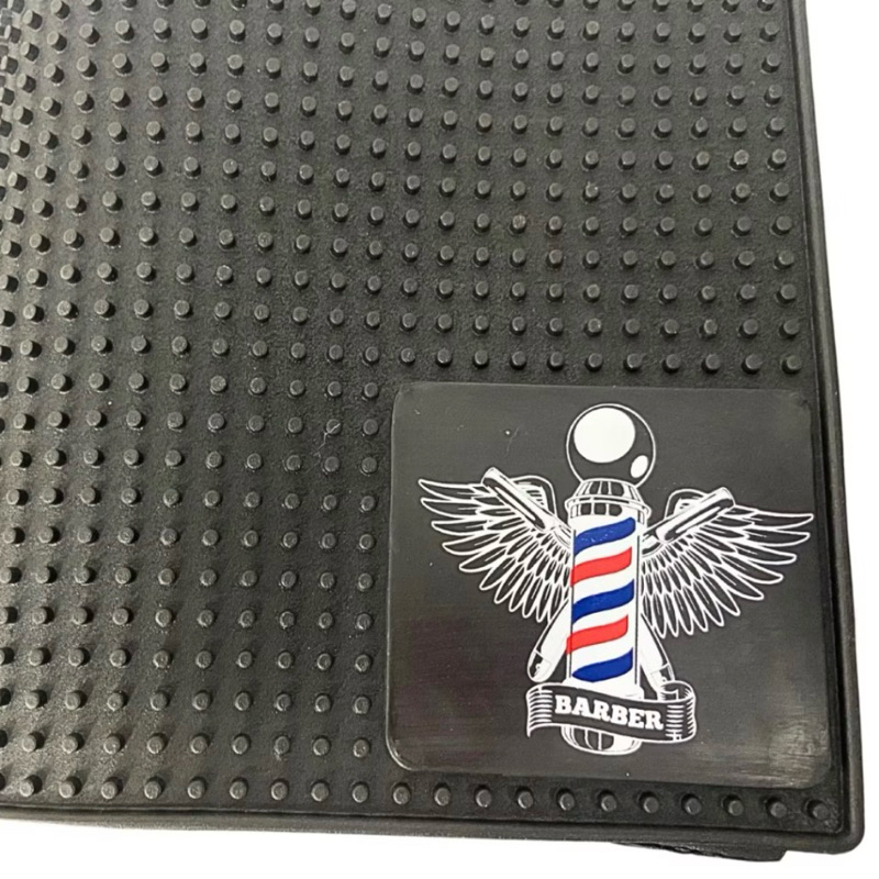 Tapete Protetor Bancada Barbeiro Antiderrapante Emborrachado 24x40cm Barbearia