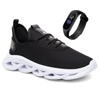 Kit Tênis Masculino Casual Esportivo Academia Corrida Treino + Relógio de Pulso em Oferta na Shopee