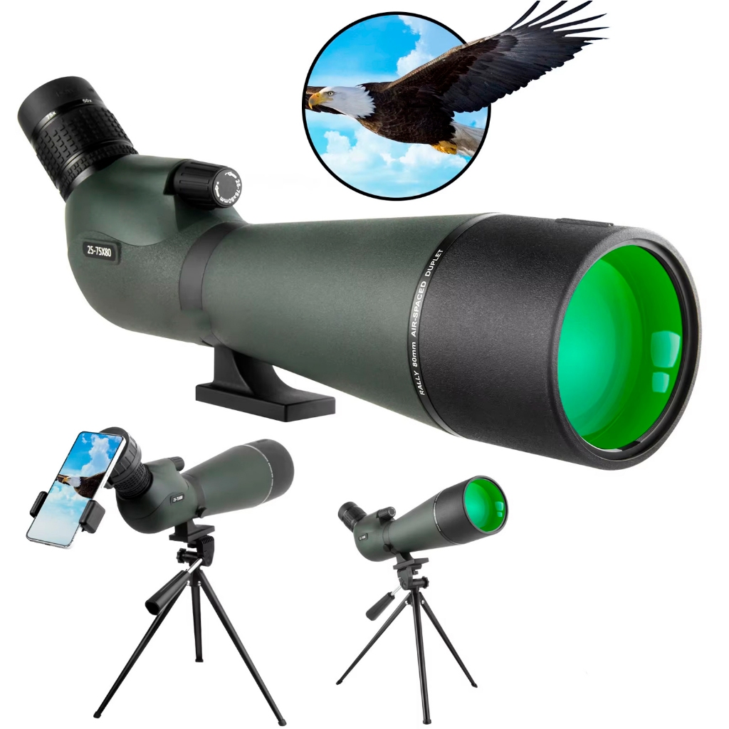 Monóculo Luneta Telescópio 80mm 20-60x60 Tiro Esportivo + Tripé