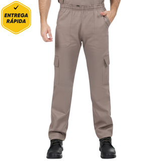 Calça Brim Cargo 6 Bolsos Uniforme para Trabalho Pesado Serviços Gerais Pedreiro Eletricista Técnico em Oferta na Shopee