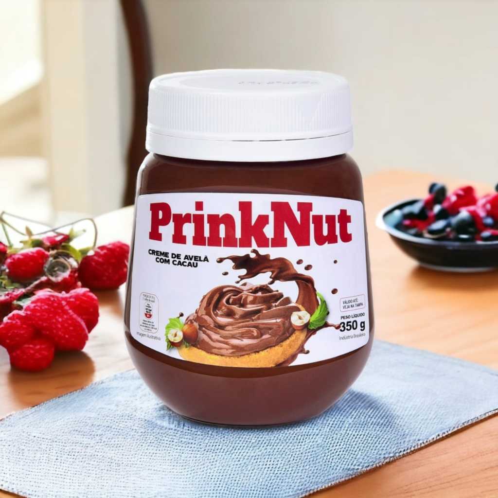 Creme de Avelã Com Cacau Chocolate Cremoso Prinknut 350G e 1,01 KG em Oferta na Shopee