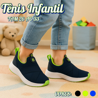 Tênis Infantil Meia Slip On Menino Sem Cadarço Confortável Macio Antiderrapante Envio Imediato em Oferta na Shopee