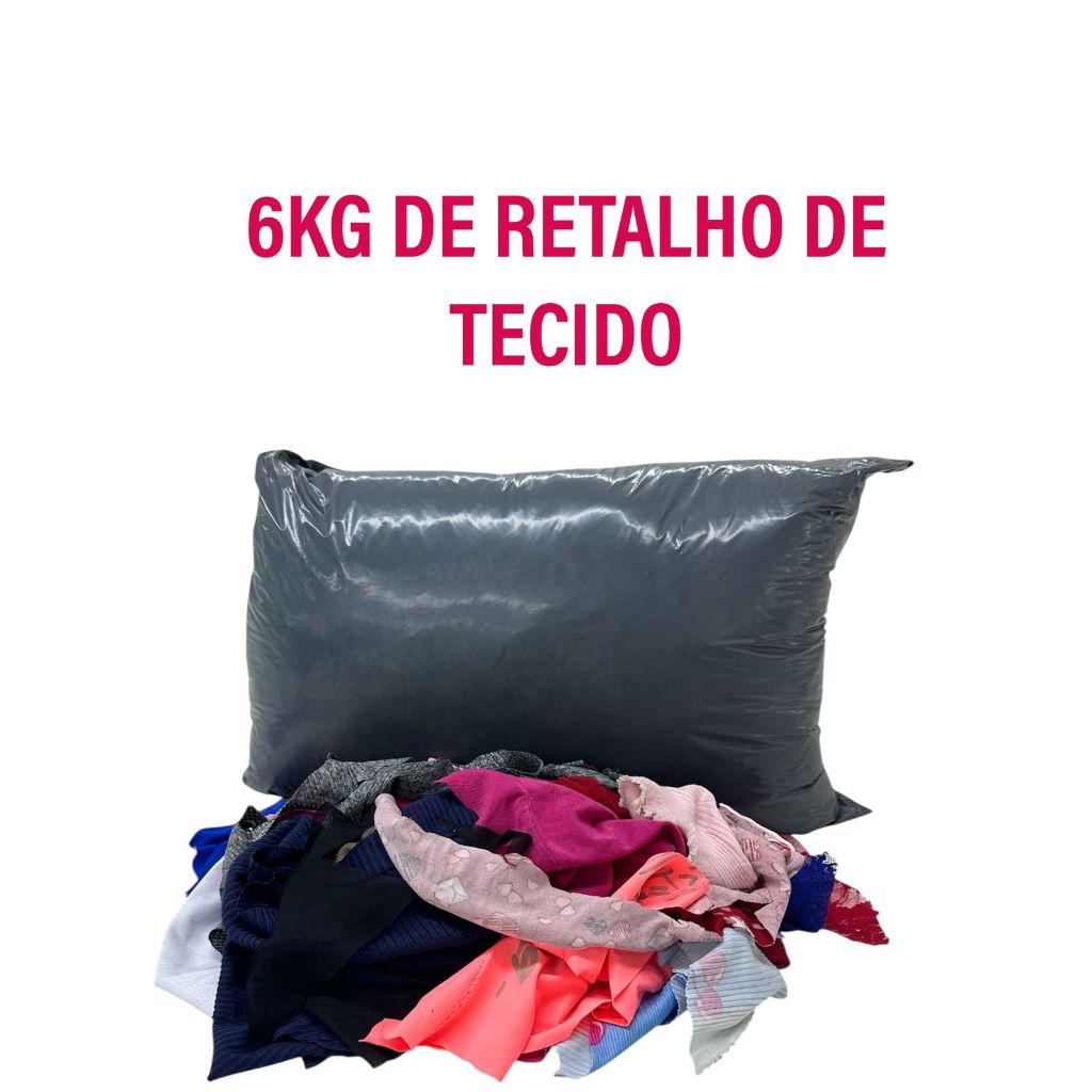 5 KG DE RETALHO DE TECIDO PARA ENCHIMENTO DE ALMOFADA, SACO DE PANCADA, TAPETE FUCHICO OU FRUFRU, OU ARTESANATO