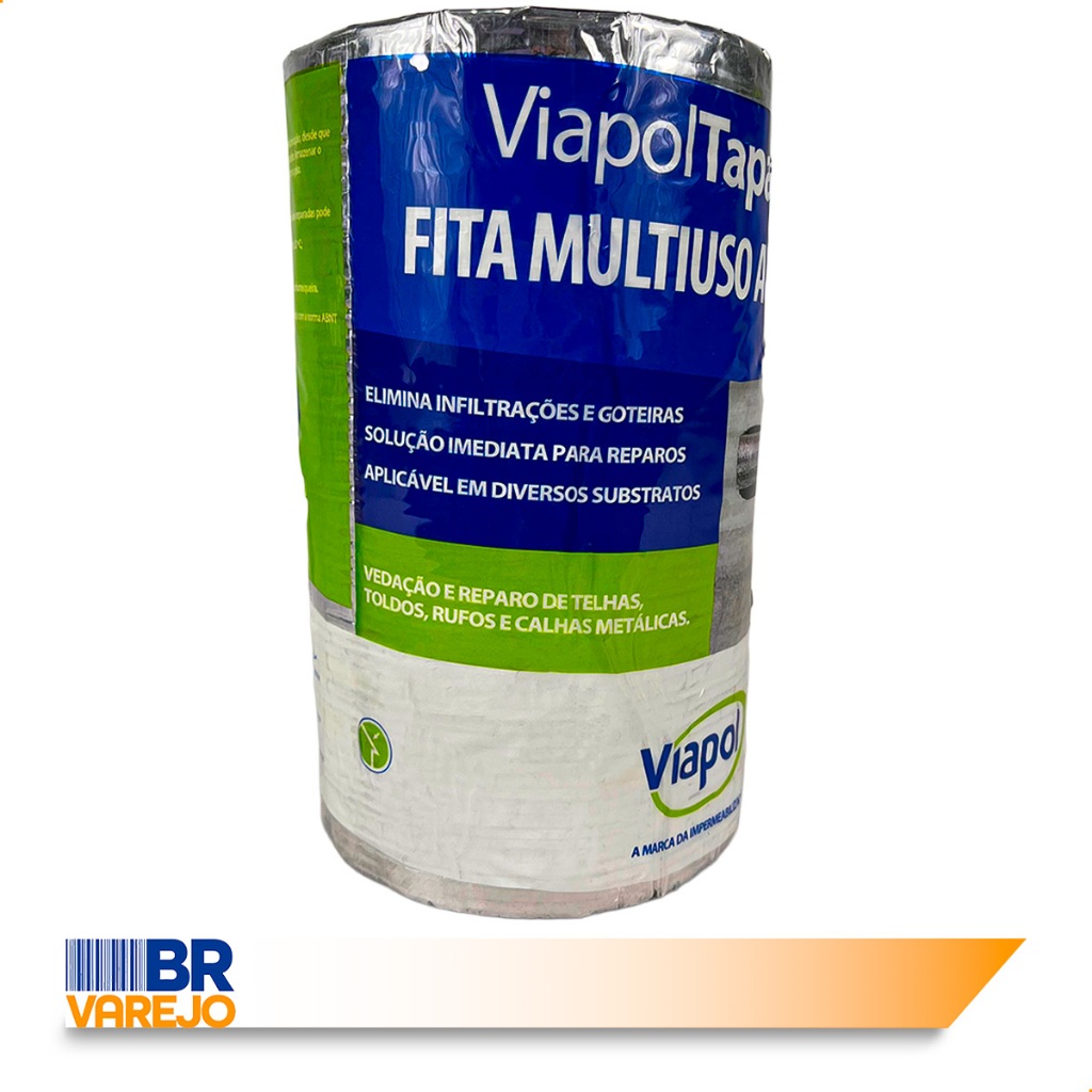 Fita Asfáltica Impermeável Manta Adesiva para Reparos Rufo,Calha,Telhado Veda Tudo 20cm · foto 2