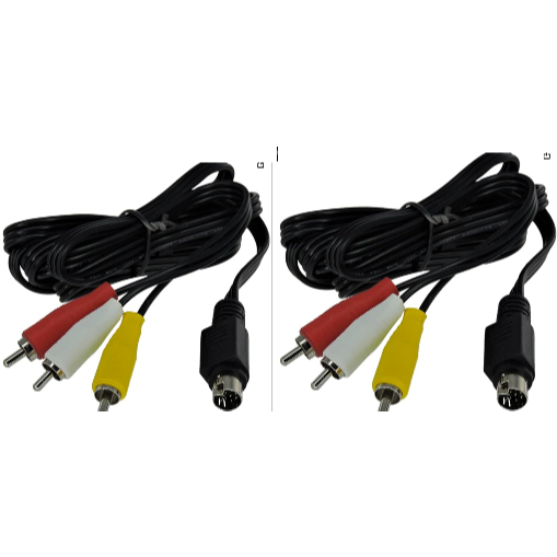 KIT - 01 PAR COM 02 UN - Cabo RCA  (Cabos 3 RCA- AV.   USO DIVERSO (1.80m) ( Serve para Receptor Sky)