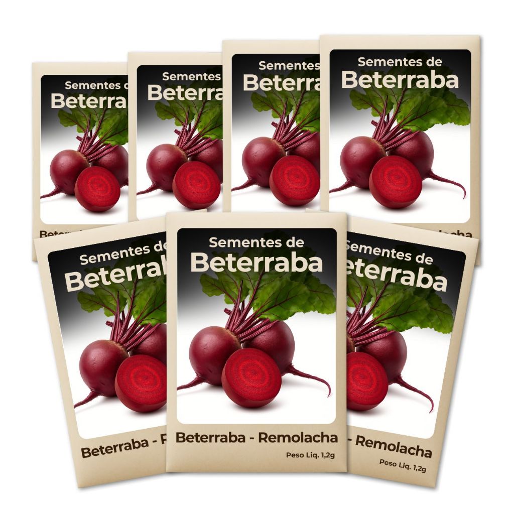 Semente de Beterraba Crescimento Saudável Hortas Verticais Produção Garantida Cultivo Fácil Feltrin-Kit 7un