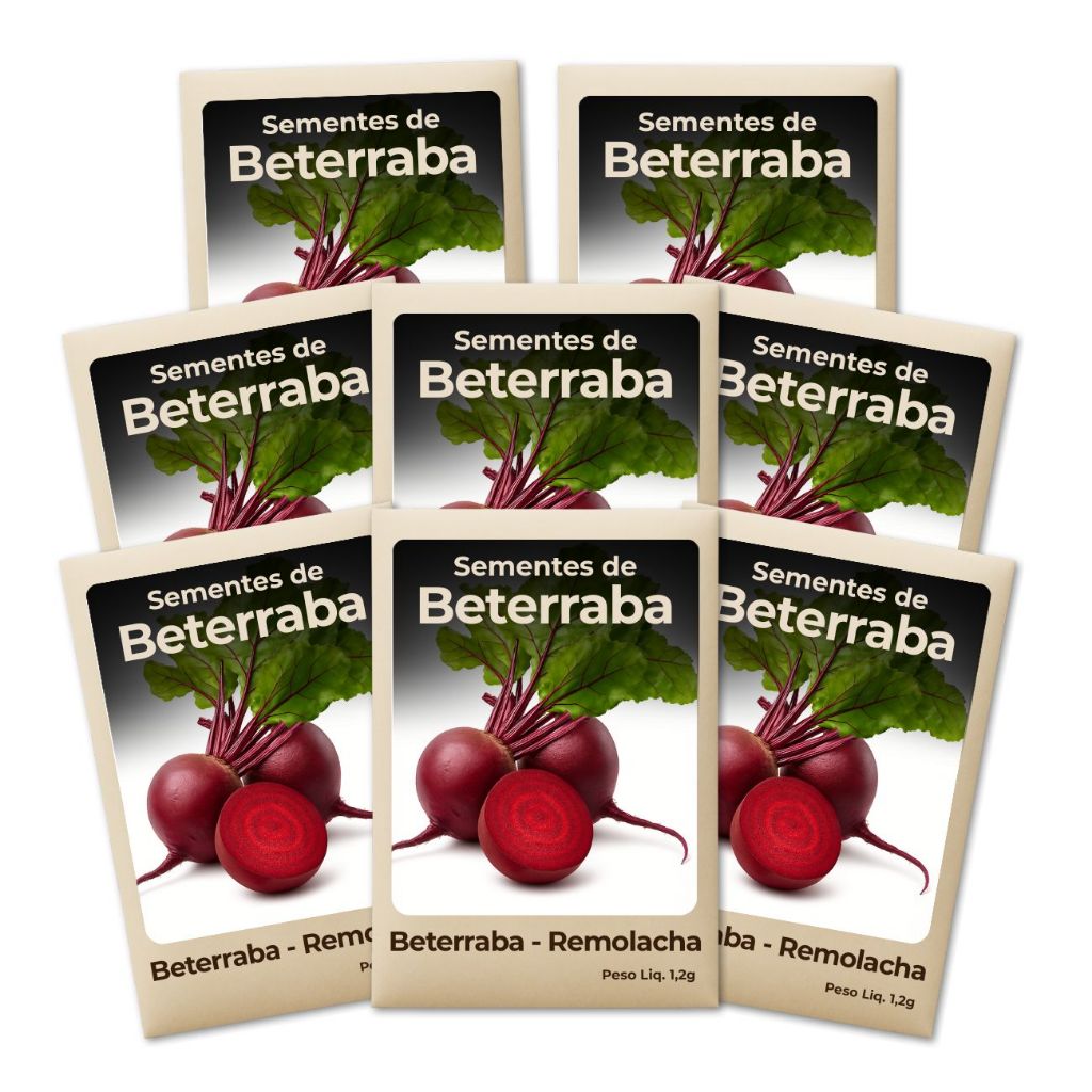 Beterraba Sementes Produção Elevada Hortas Urbanas Crescimento Constante Cultivo Garantido Feltrin Qualidade-Combo 8un