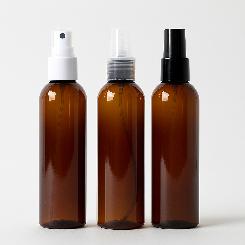 Kit 02 Unidades Frasco Pet Cilíndrico Âmbar Válvula Spray 240mL em Oferta na Shopee