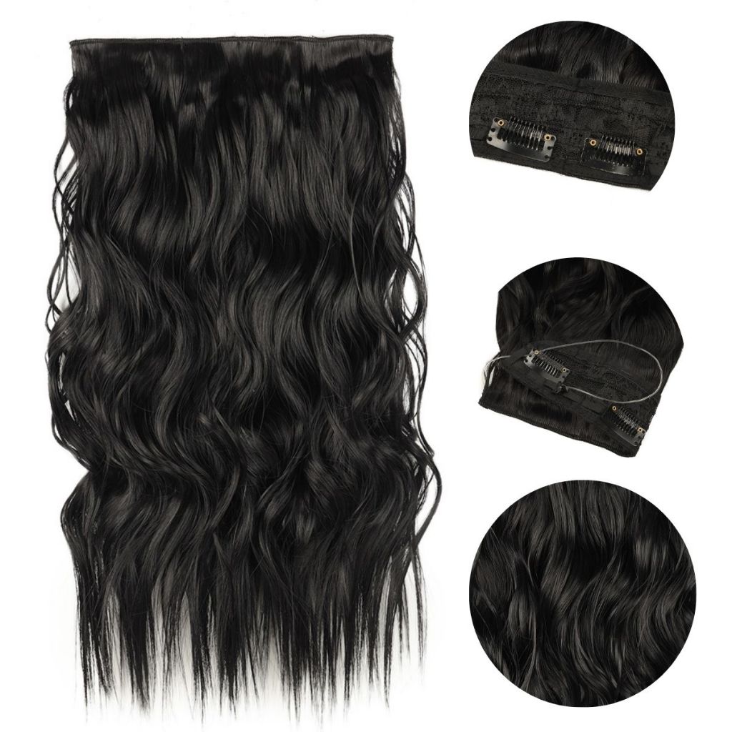 Aplique de Cabelo BOOMING HAIR Mega Hair Cabelo Orgânico 60 Cm Stella Tictac - Fibra Macia