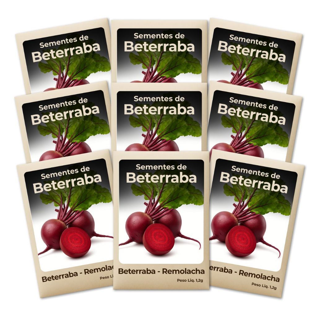 Semente de Beterraba Hortas Verticais Crescimento Saudável Produção Constante Cultivo Simples Feltrin-Leve 9un