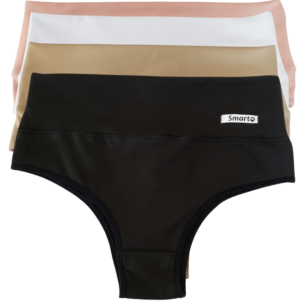 Kit Calcinha Modeladora Alta Compressão Seca Barriga Cinta Cintura Alta Conforto Redutora Lipo Sem Costura