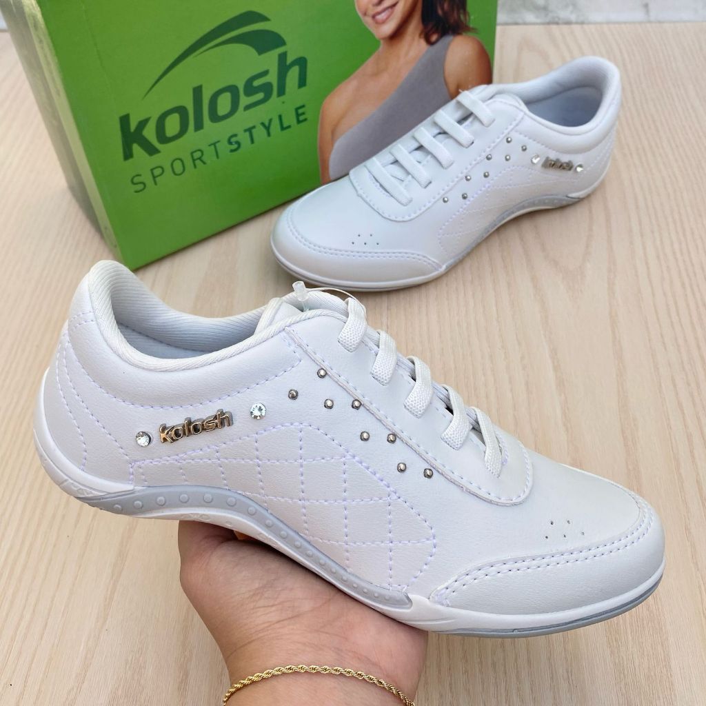 Tênis Feminino Kolosh Ortopédico Confortável Esporão Joanete Enfermeira Acolchoado