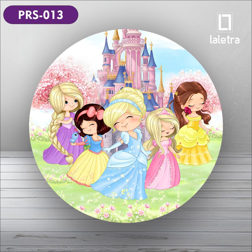 Capa Painel Redondo de Festa Veste Fácil Sublimados Tema princesas Decoração Exclusiva. em Oferta na Shopee