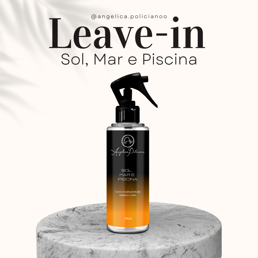 Leave-in Sol Mar e Piscina Proteção Solar para Cabelo Hidratação Protetor Térmico Creme Para Pentear