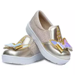 Tenis Infantil Calce Facil Menina Iate Moda Unicornio 11.43