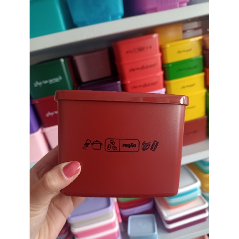 Jeitoso 800 ml Tupperware vai ao freezer  Feijão Mix