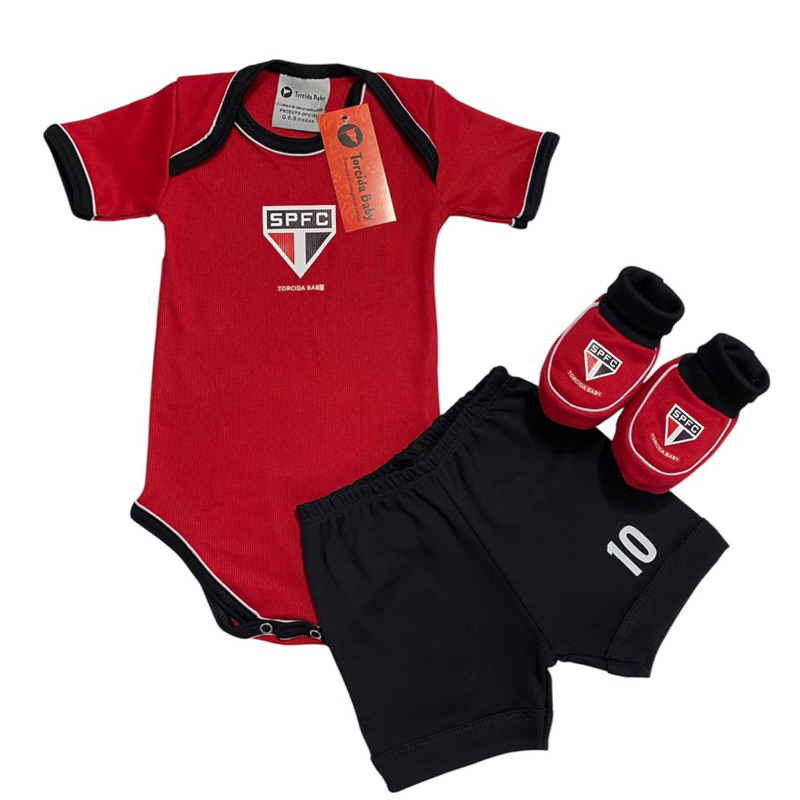 kit 3 peças body bebê oficial Torcida baby Licenciado tomes-rescém nascido e temáticos