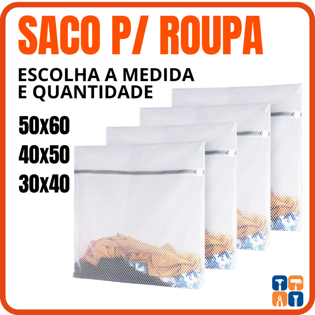 Saco lavar Roupa na Maquina P M G Kit Saquinho para Maquina Tanquinho Lavadora de Roupa Intima