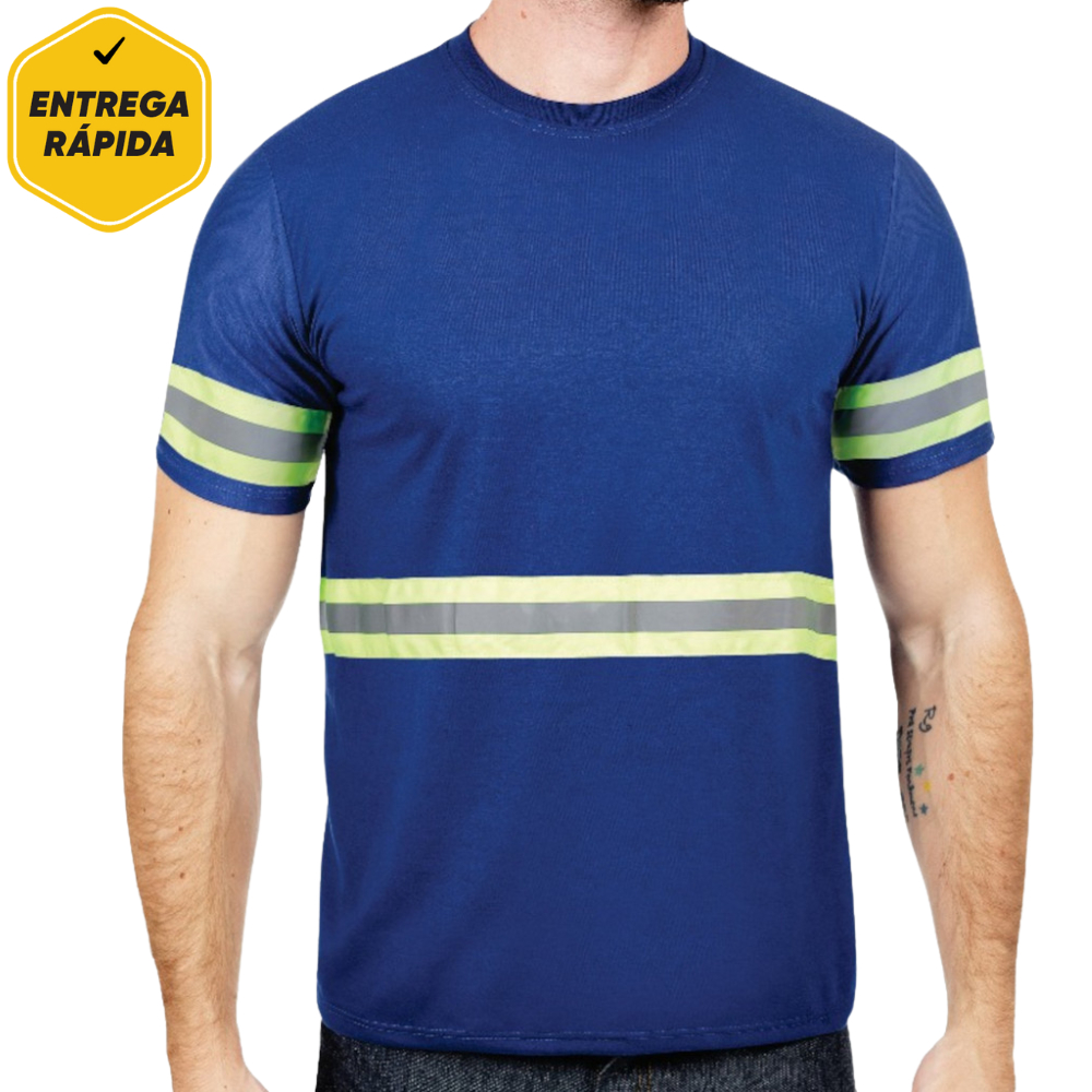 Camiseta Básica PV Refletiva Manga Curta Uniforme Profissional Industria e Construção Civil em Oferta na Shopee