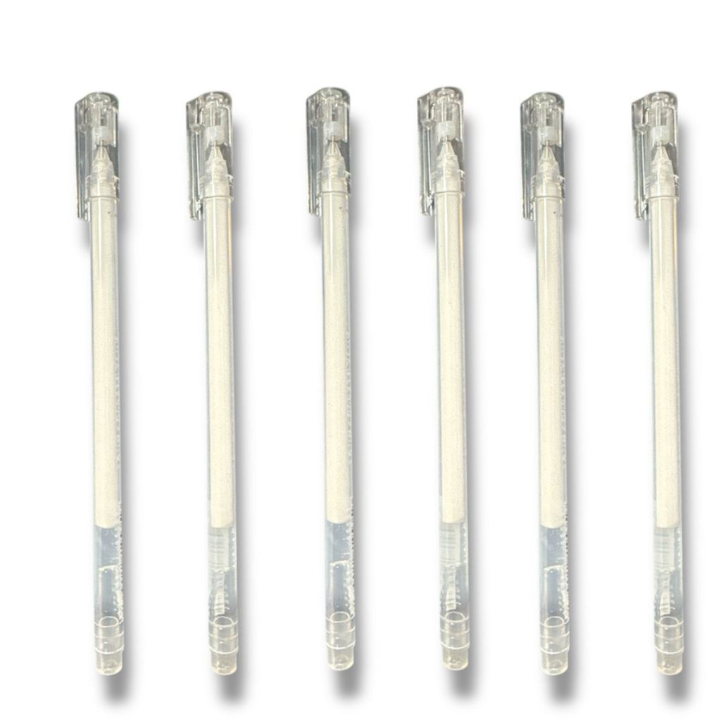 Caneta Gel Branca 0.5mm Ponta Fina – Unidade ou Kit com 3 | Ideal para Lettering, Desenho e Marcação em Papel Escuro em Oferta na Shopee