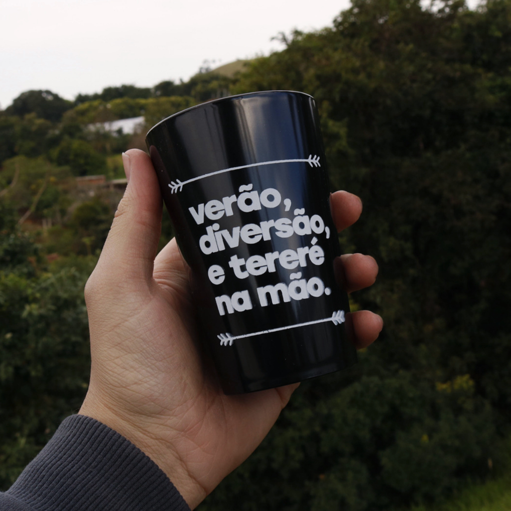 Copo Guampa Cuia De Plástico Para Tereré 350 Ml Nosso Tereré