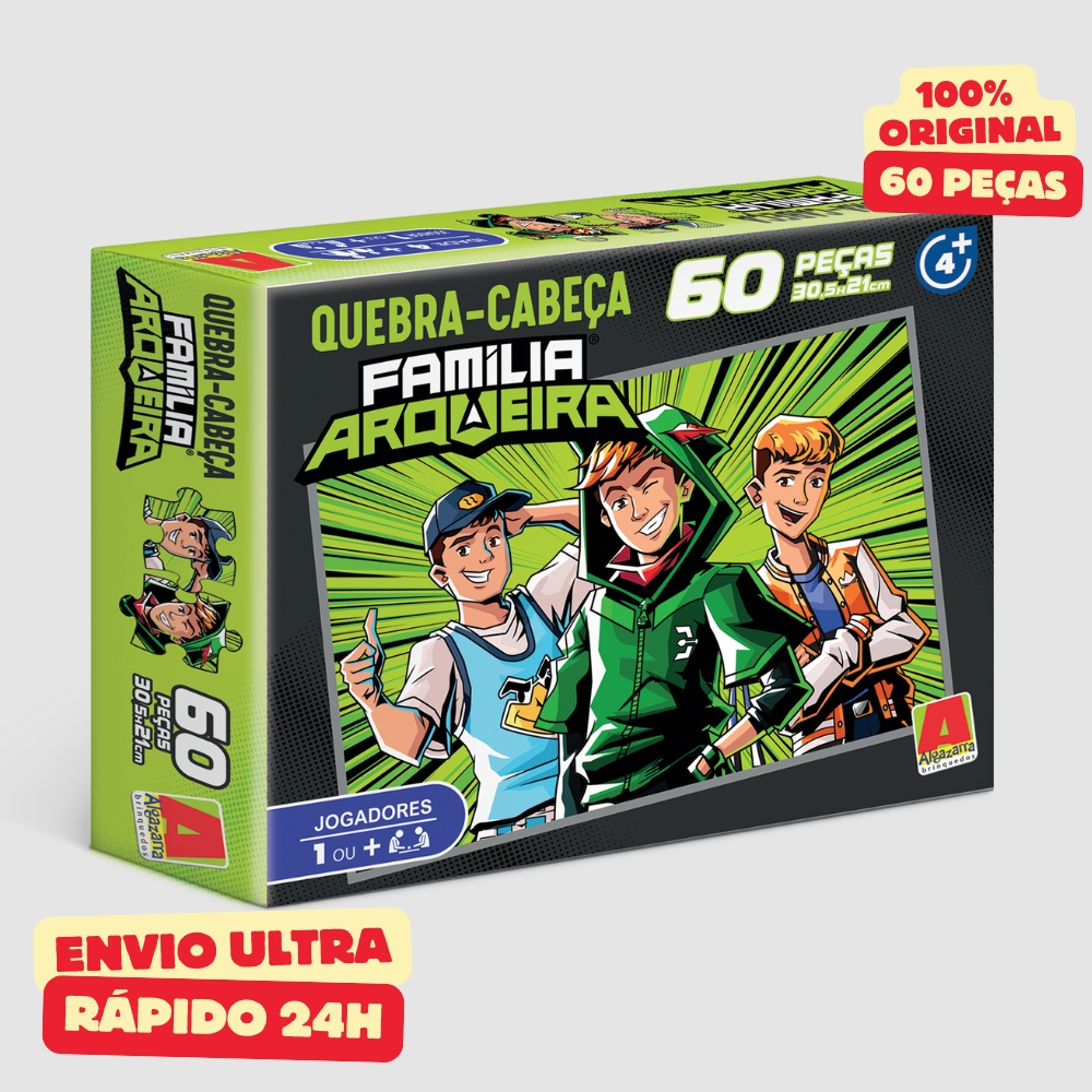 Quebra-Cabeça Família Arqueira Gamer Youtuber 60 Peças Algazarra em Oferta na Shopee