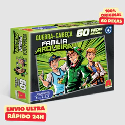 Quebra Cabeça Família Arqueira Gamer Youtuber 60 Peças Algazarra Presente Educativo Menino Menina