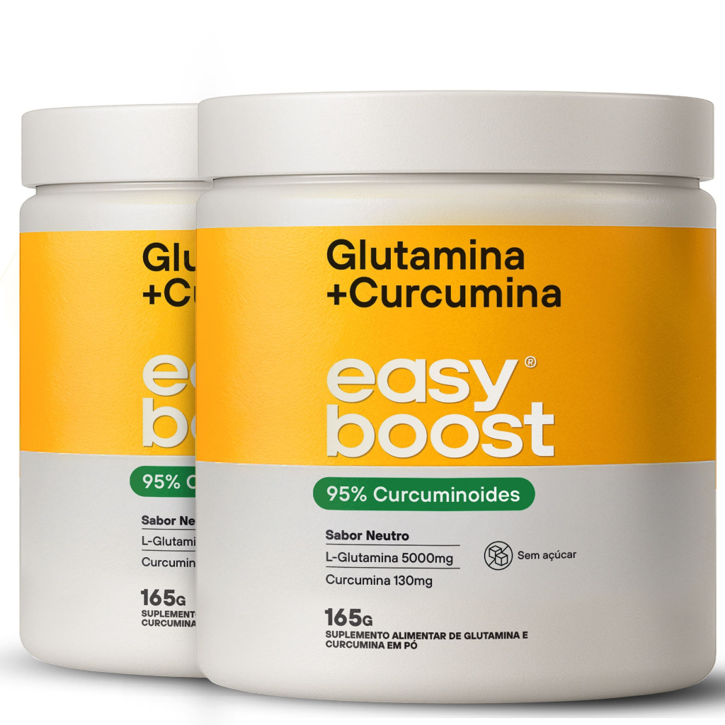 Glutamina + Curcumina Easy Boost Extrato Seco 2x 165mg