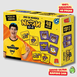 Jogo da Memória de Madeira Natan Por Aí Gamer Youtuber 40 peças Algazarra em Oferta na Shopee