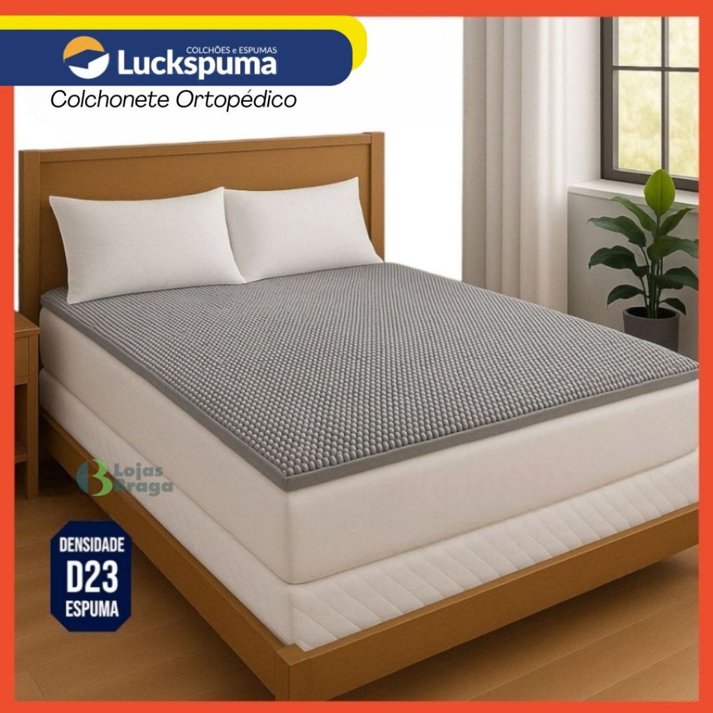 Colchão Pillow  Luckspuma Queen Casal Solteiro Casca de ovo Espuma Ortopédico Anti Escara colchonete