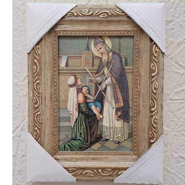 QUADRO DE SAO BRÁS 10X15 MOLDURA PREMIUM RESINADO