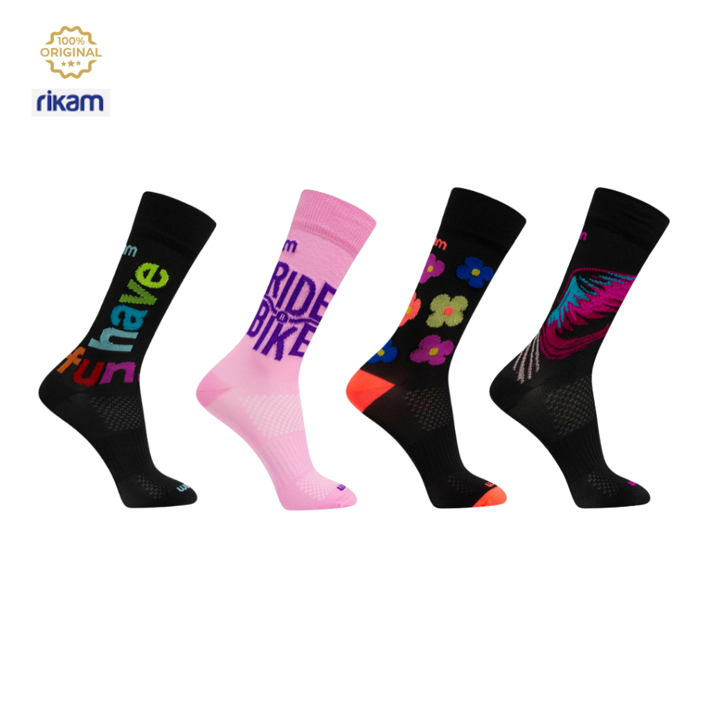 Kit 3 Pares Meia Ciclismo Feminina Corrida Mountain Bike Academia Rikam em Oferta na Shopee