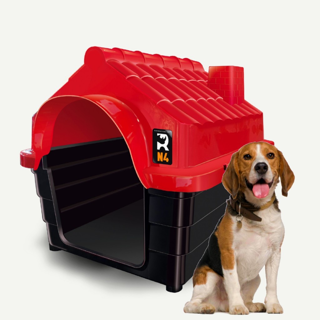 Casa Casinha Numero 4 para Cachorro Platica envio imediato - Cor Vermelha em Oferta na Shopee