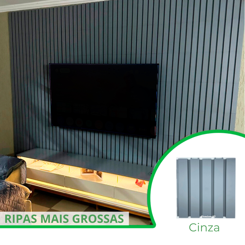 Kit 6m² Ripado BOLD Cinza Claro 30x30 - 66 peças | Anti-impacto | Autocolante em Oferta na Shopee