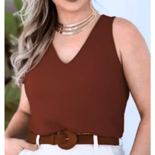 Blusa Regata Feminina Alça Larga Grossa Duna Regata Lisa Básica Elegante em Oferta na Shopee
