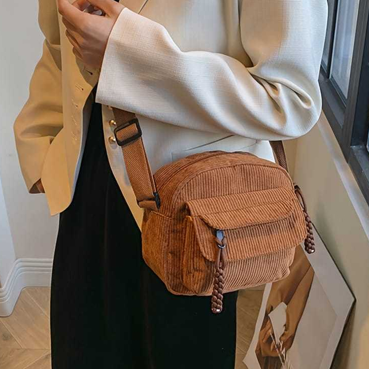 Nova Mini Bolsa Transversal Feminina Crossbody de Veludo para Uso Diaria 8171 em Oferta na Shopee