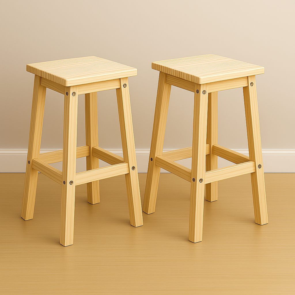 Banco de Madeira Pequeno Quadrado na Black Friday 2025 | BuscaProdutos