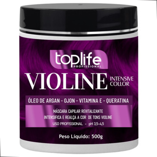 Máscara capilar Matizadora Tonalizante Violine 500gr Toplife em Oferta na Shopee