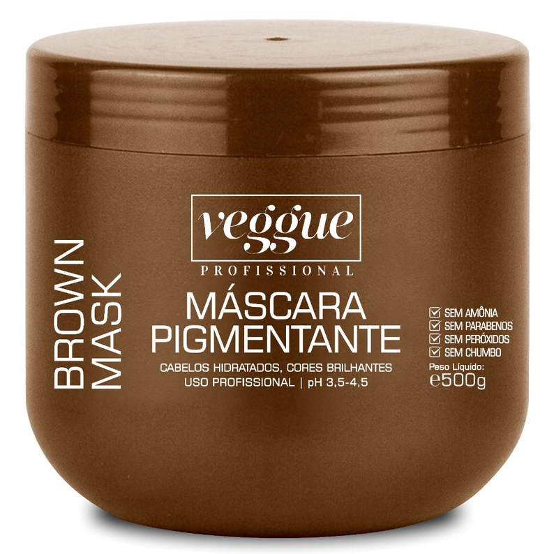 Máscara Capilar Matizador E Tonalizante Marrom E Castanho Iluminado 500g