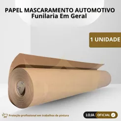 Papel Para Mascarar Pintura 90cm 60g Funilaria Automotiva