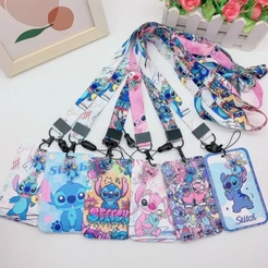 Kit 12 peças/Stitch!!!!!Porta Crachá Retrátil com Cordão e Crachá Rígido Horizontal e Vertical